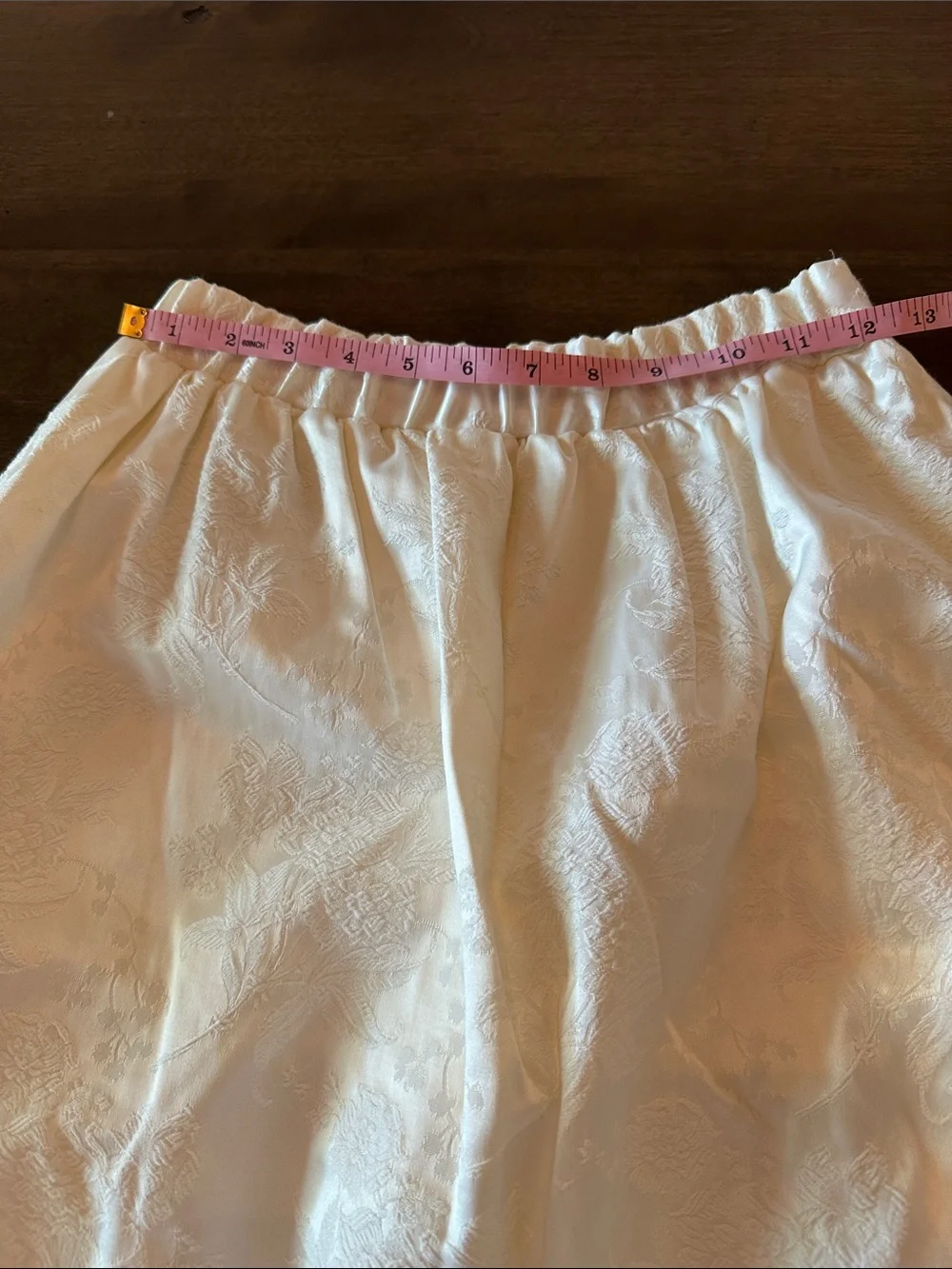 Vintage Jessica McClintock Girls Floral Brocade Skirt with Lace Hem 14